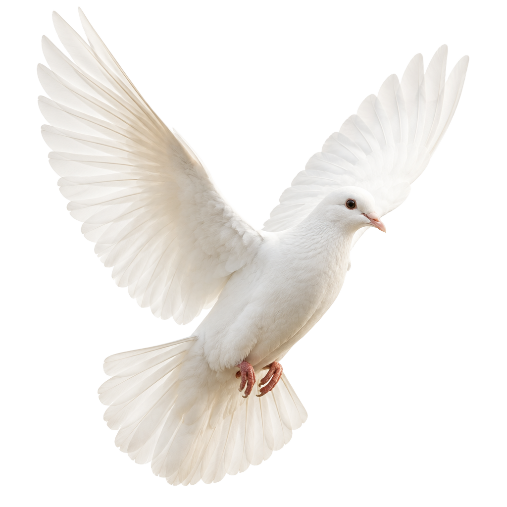Peace-dove artwork supplied by Makeda’s ministry project.