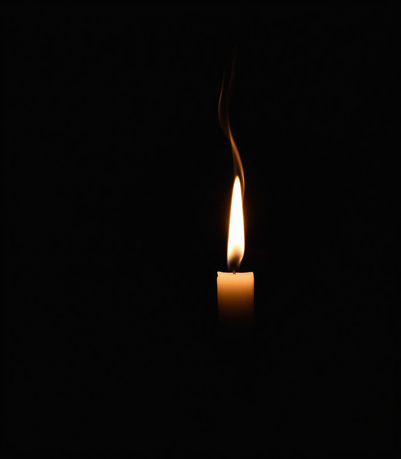 A candle just blown out