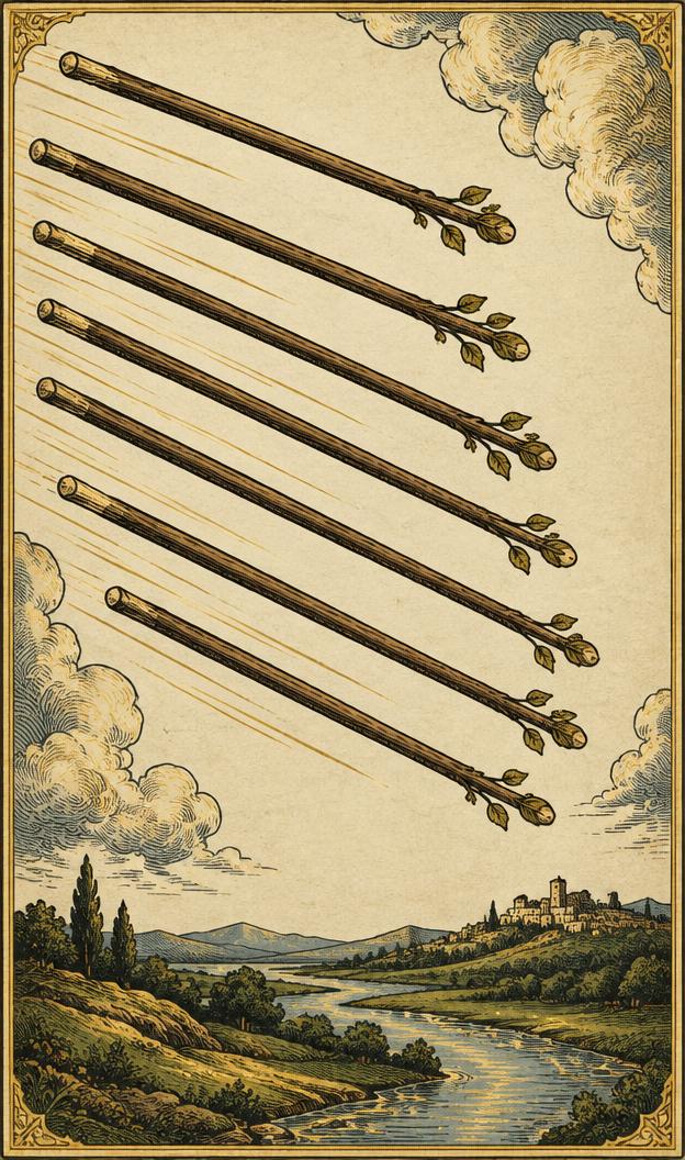 Eight of Wands tarot card