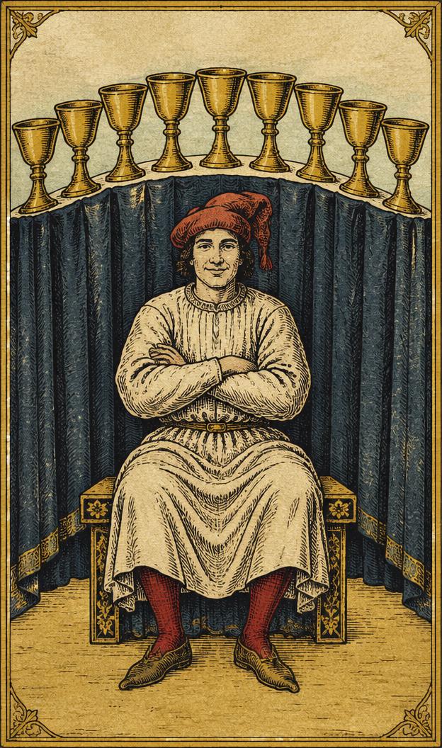 Nine of Cups tarot card