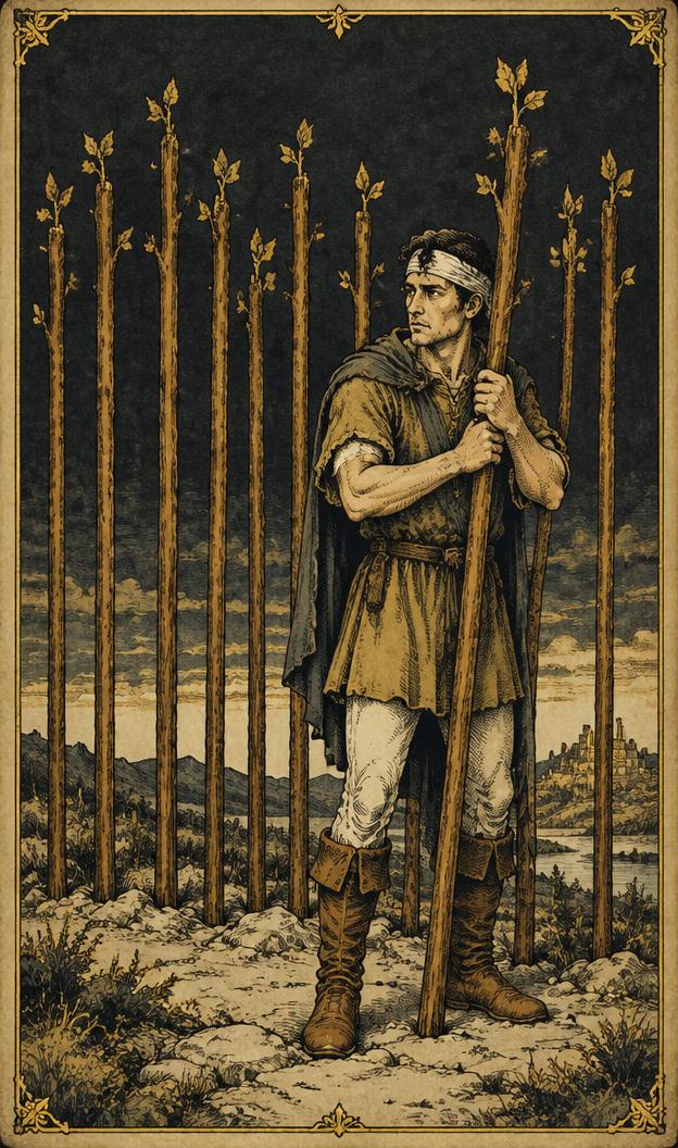 Nine of Wands tarot card