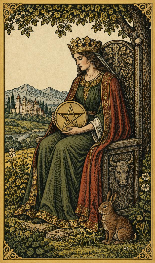 Queen of Pentacles tarot card