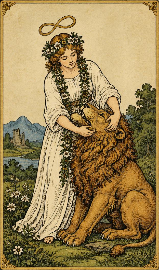 Strength tarot card