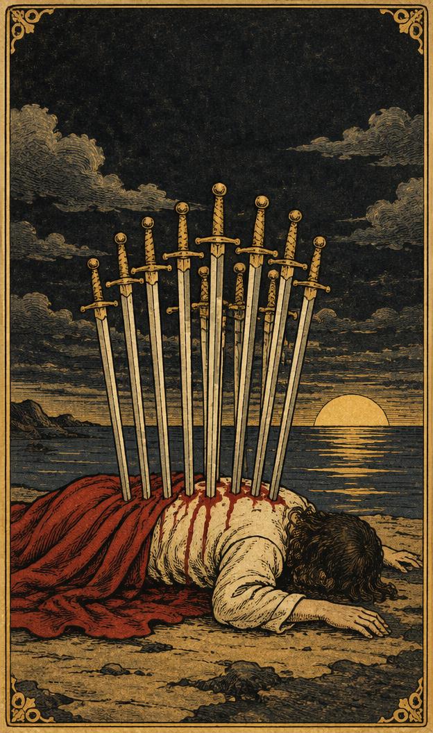 Ten of Swords tarot card