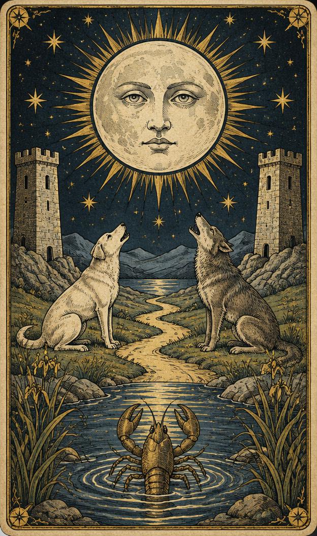 The Moon tarot card