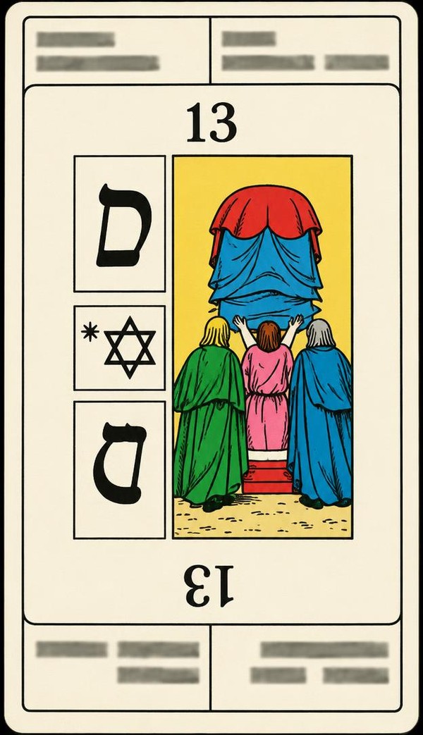 Card 13, WEDDING, UNION - FRUSTRATED WEDDING - NUMBER 13 -, from the Dr. Moorne deck