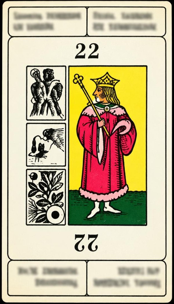 Card 22, COUNTRYMAN - VIRTUOUS MAN - NUMBER 22 -, from the Dr. Moorne deck
