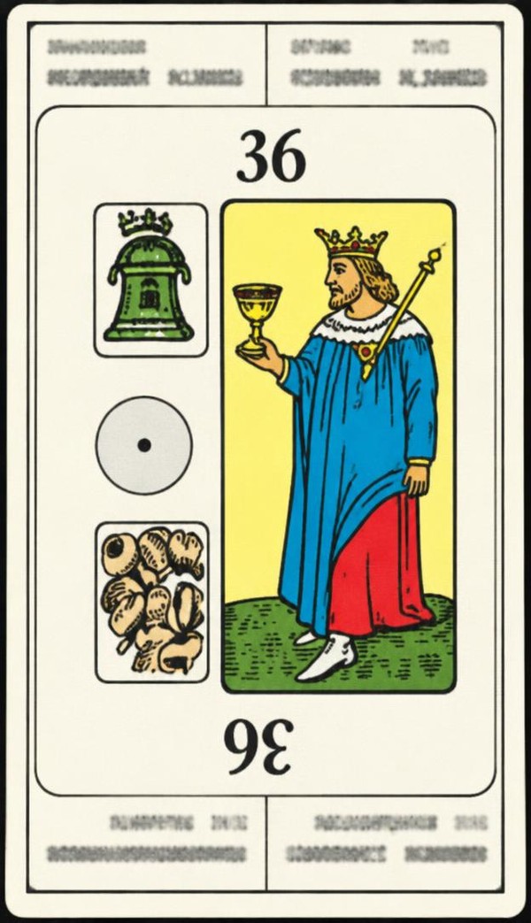 Card 36, BLONDE MAN - CHANGE OF POSITION - NUMBER 36 -, from the Dr. Moorne deck
