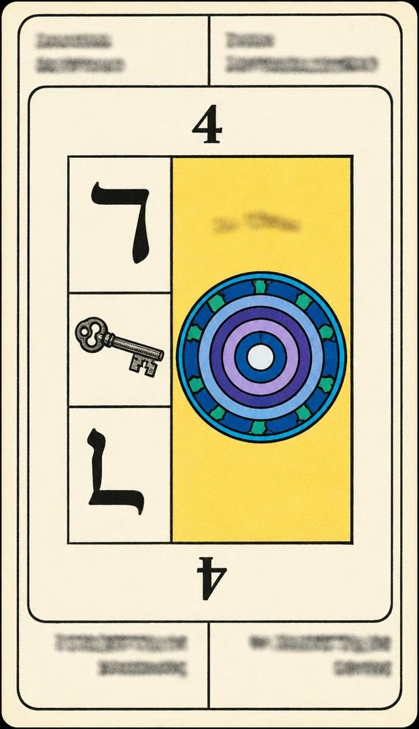 Card 4, THE SKY, STRIPPING - AIR, INTELLIGENCE - NUMBER 4 -, from the Dr. Moorne deck