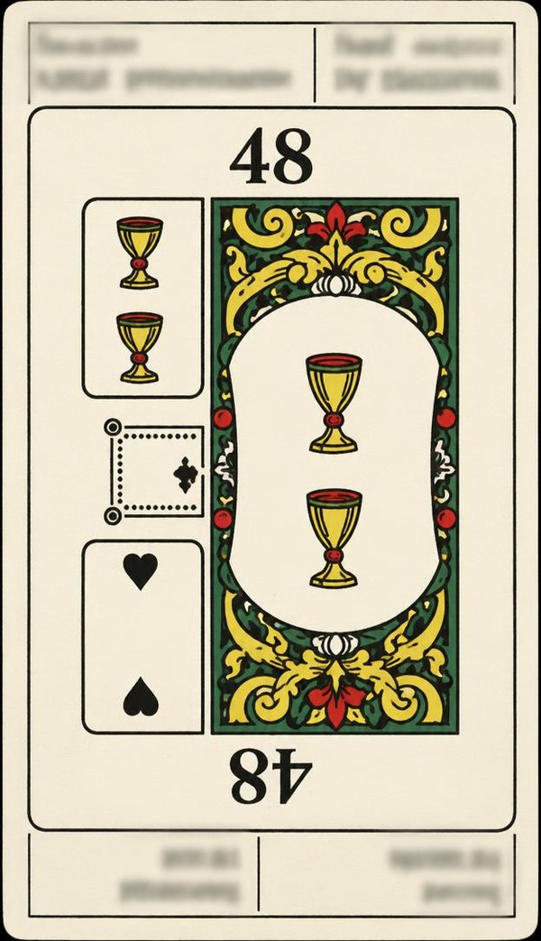 Card 48, PASSIONATE LOVE - DESIRES - NUMBER 48 -, from the Dr. Moorne deck