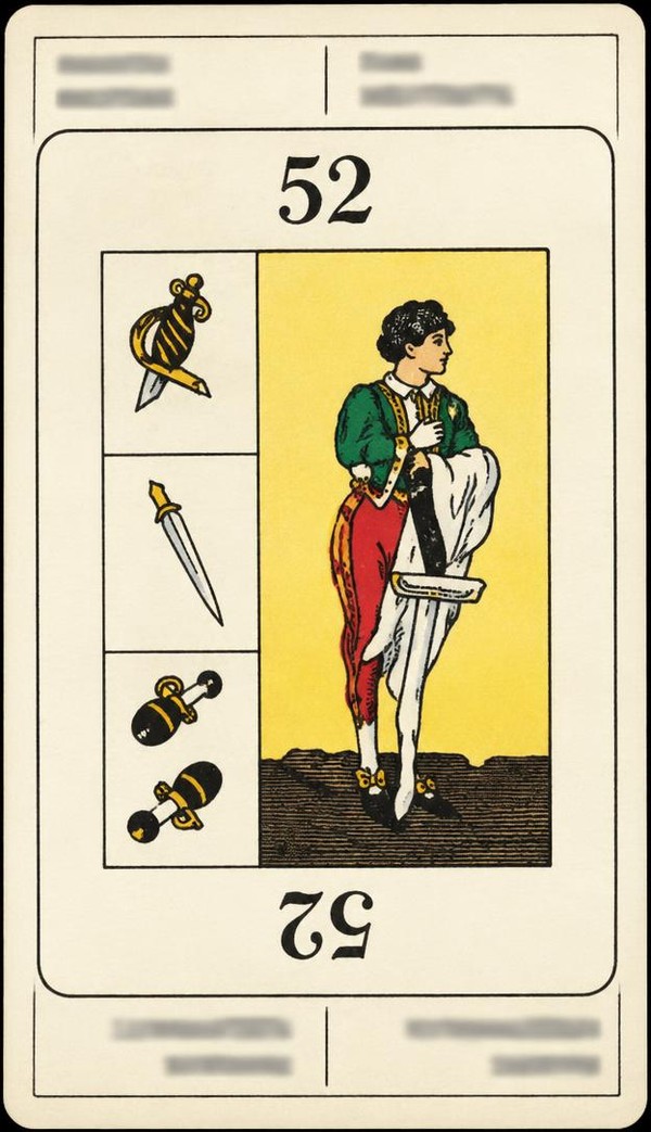 Card 52, MILITARY - IGNORANCE - NUMBER 52 -, from the Dr. Moorne deck