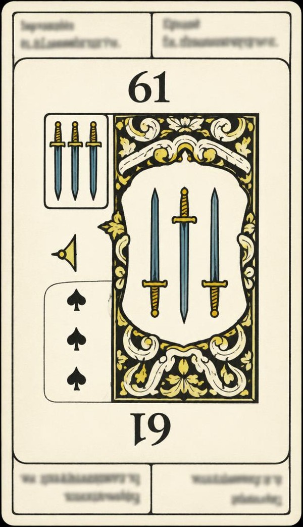 Card 61, ESTRANGEMENT - STRAYING - NUMBER 61 -, from the Dr. Moorne deck