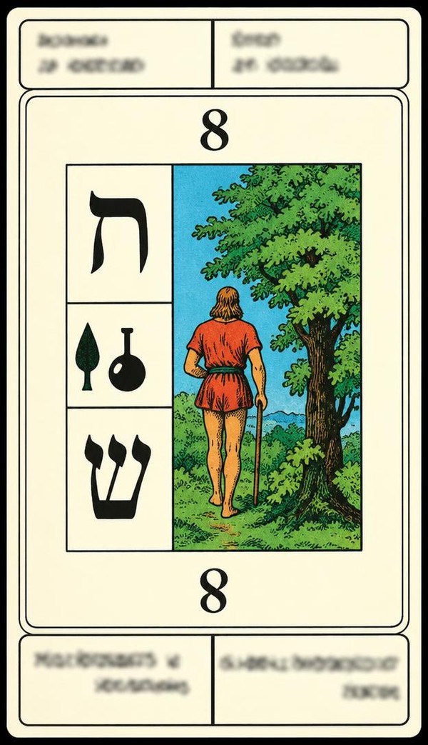 Card 8, NUMBER 8, from the Dr. Moorne deck